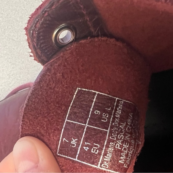 Dr. Martens Women's Burgundy and Red Boots - Picture 4 of 4